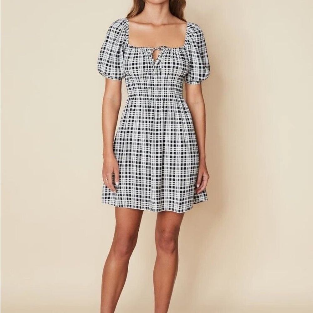 Faithfull the brand Francis check mini dress